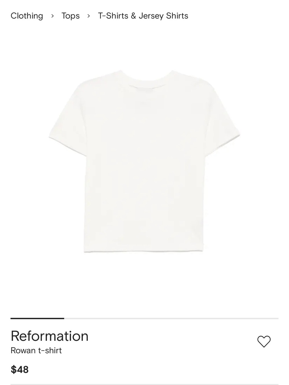 Reformation Rowan White T-Shirt
